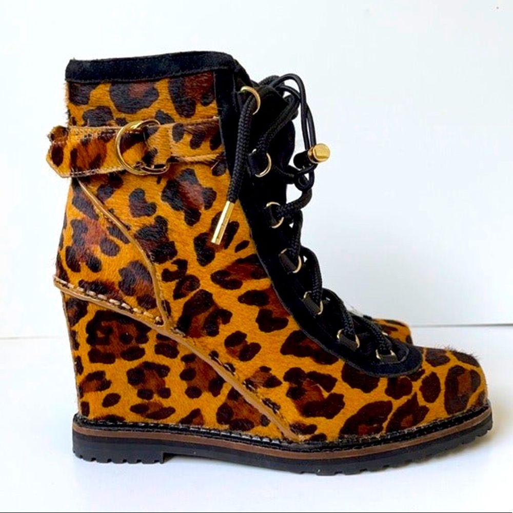 Diane Von Furstenberg pony hair cowhide booties. Brand new without box size 8